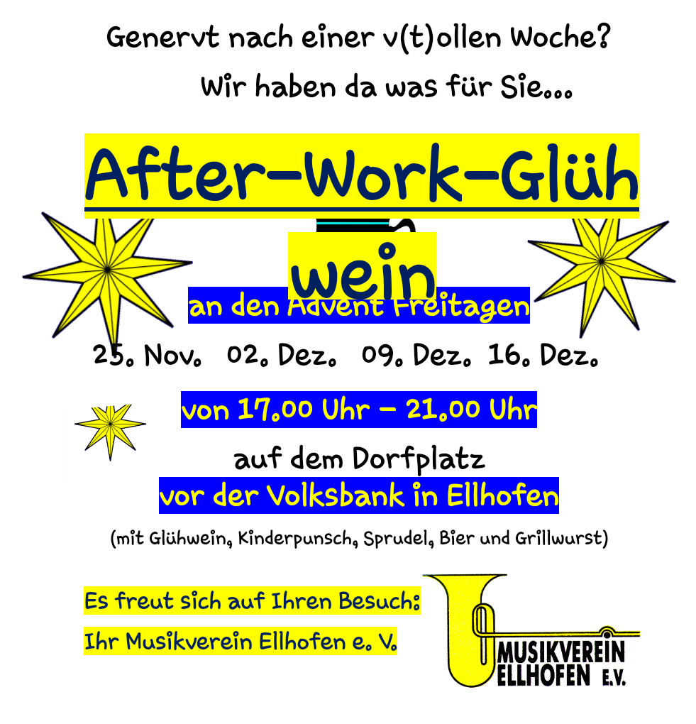 After-Work-Glühwein mit dem Ellhofener Musikverein