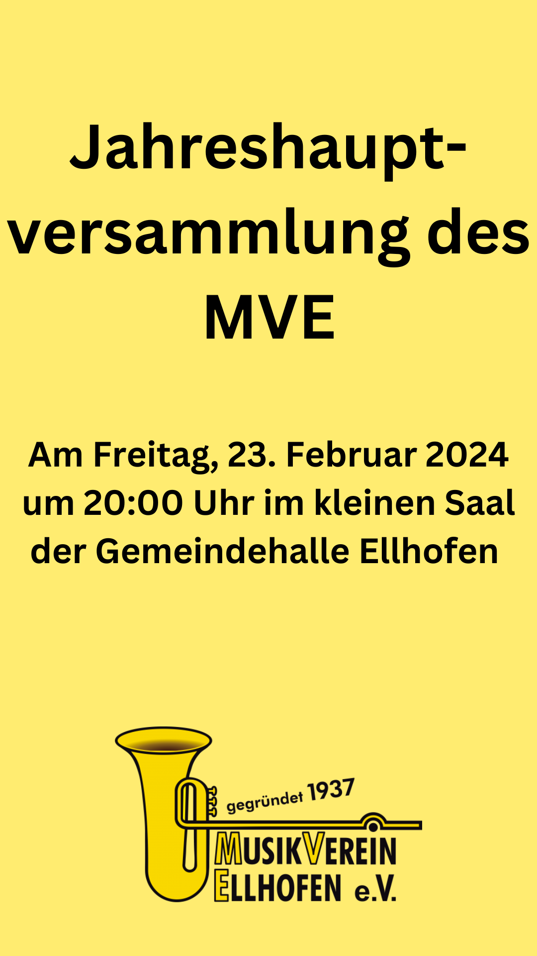 Jahreshauptversammlung des MVE
